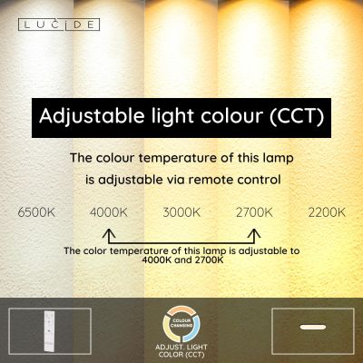 Lucide ELLY - Flush ceiling light - LED Dim. - CCT - 1x24W 2700K/4000K - Rgb - Opal